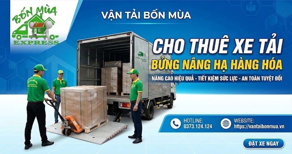 Cho thuê xe tải có bửng nâng hạ hàng hóa uy tín Dịch vụ cho thuê xe tải có bửng nâng hạ hàng hóa
